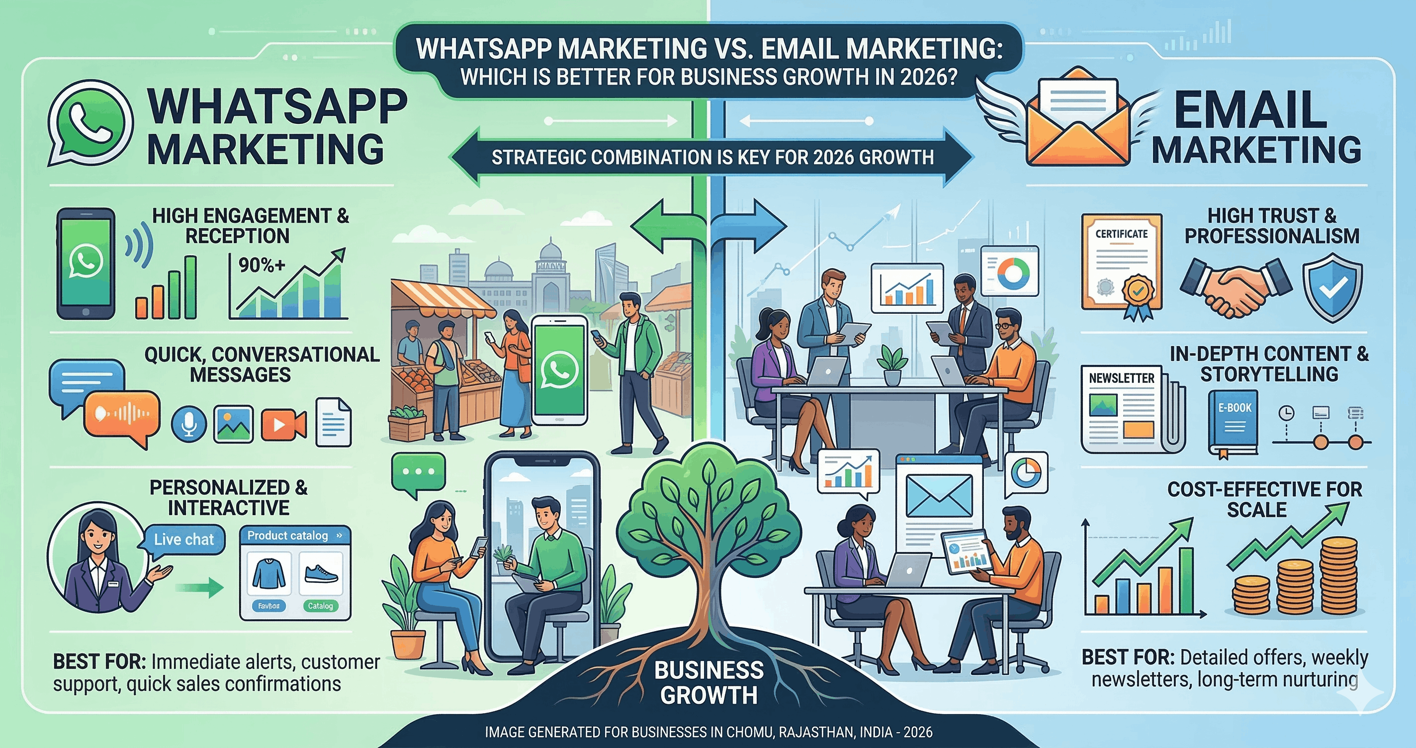 WhatsApp Marketing vs Email Marketing: Which Is Better for Business Growth in 2026?
