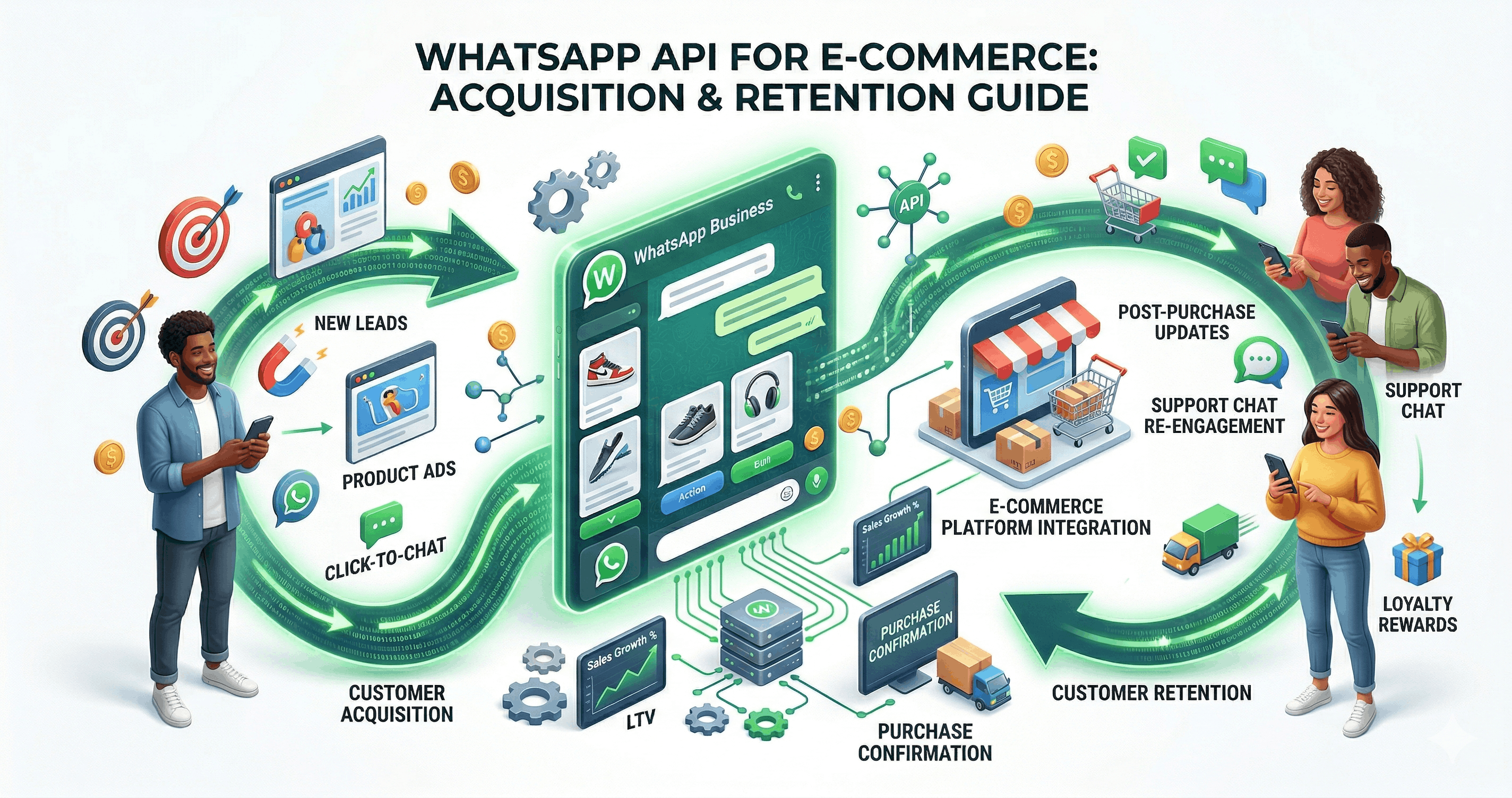 WhatsApp API for E-commerce: Guide to Customer Acquisition and Retention