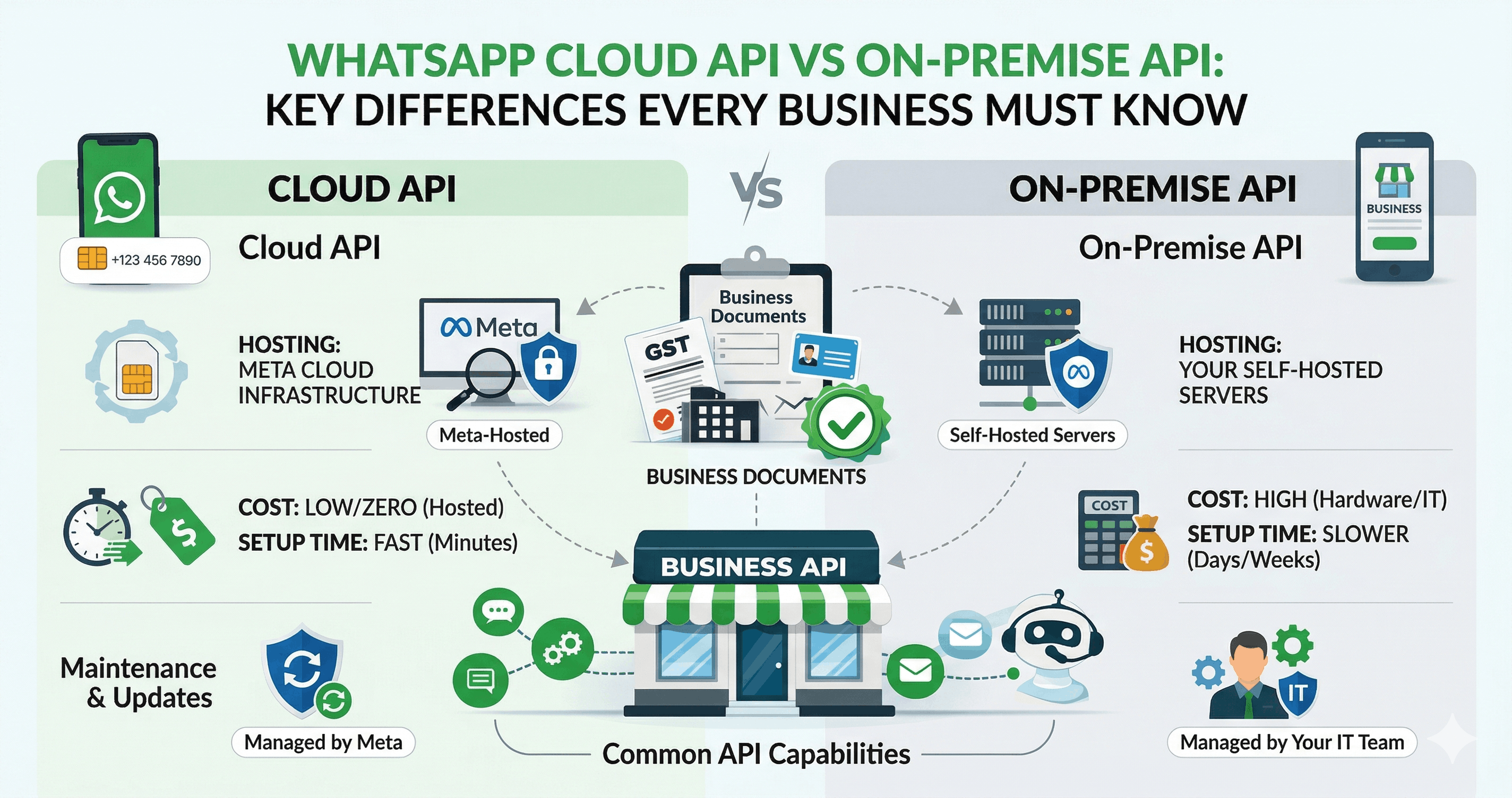 WhatsApp Cloud API vs On-Premise API: Key Differences Every Business Must Know